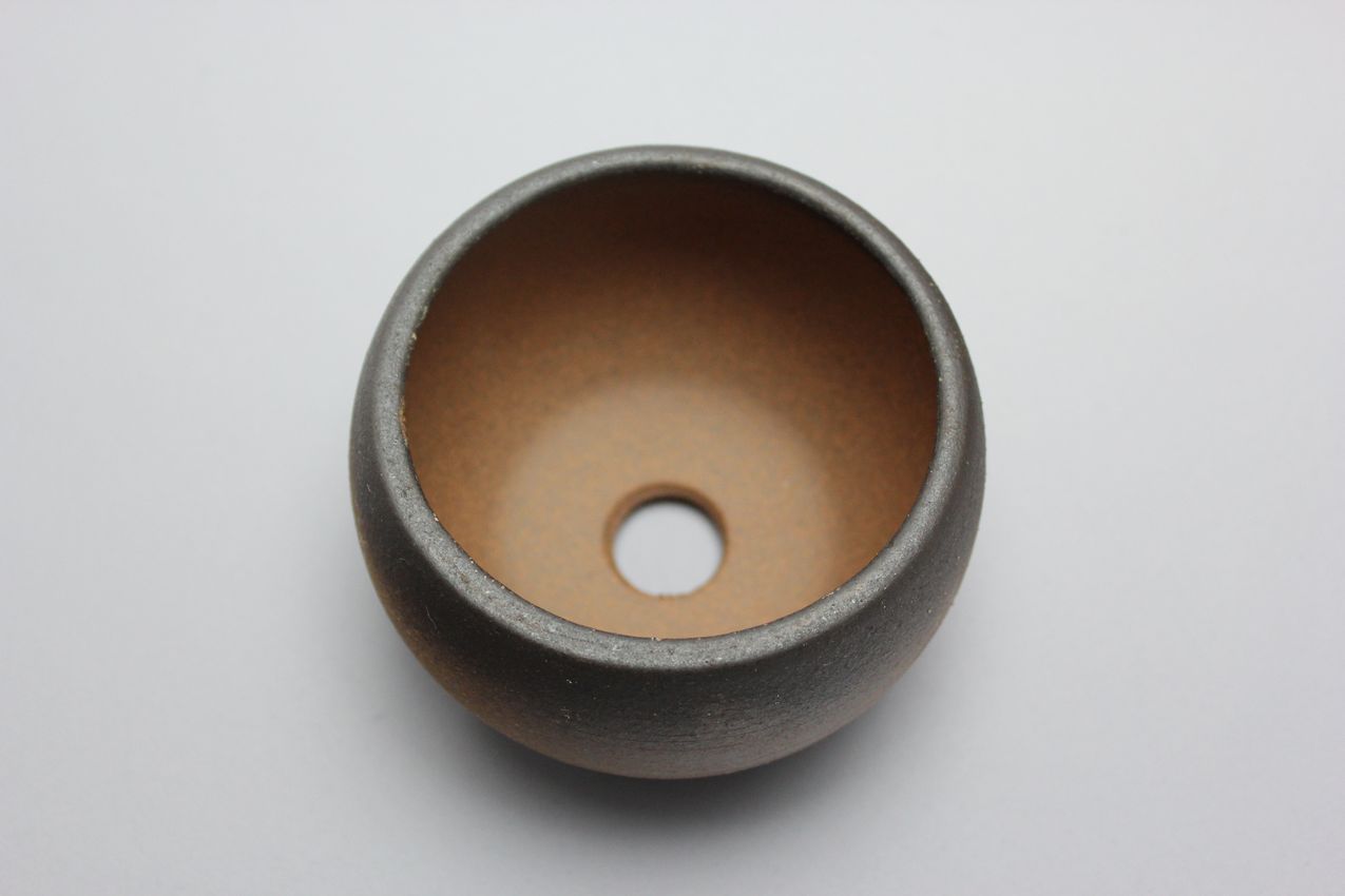 丸球鉢 黒吹 3号